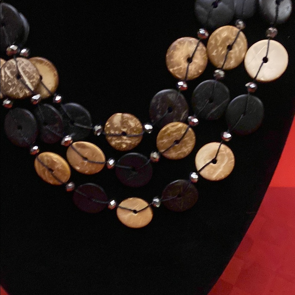 Earth tone necklace and bracelet - Picture 2 of 4